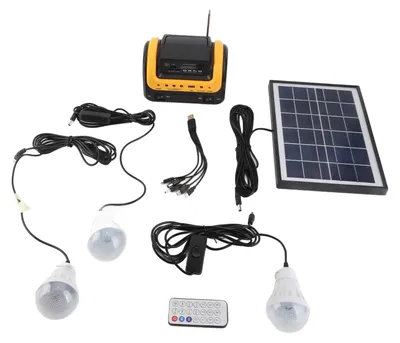 Immagine prodotto di Generatore solare portatile da 5000 mAh con pannello per campeggio e emergenze