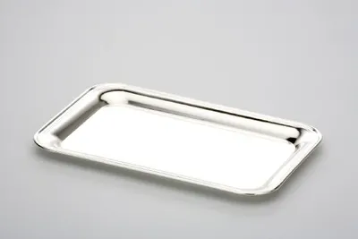 Produktbild von Tablett rechteckig glatt poliert 23,5 x 15,5 cm versilbert Anlaufgeschützt