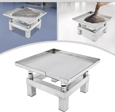 Image de Table vibrante pour béton - Mini table vibrante - 50 W - 350 x 350 mm - acier inoxydable - 220 V - 3000-3600 rpm
