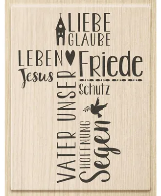 Produktbild von Heyda Holzstempel Vater Unser 9 1 x 7 cm ideal für Basteln und Scrapbooking