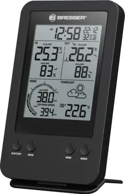 Obrázok produktu pre Bresser Optics 7002531 - Schwarz - Anemometer (Windgeschwindigkeit) - Innen-Hygrometer - Innen-Thermometer - Außen-Hygrometer,... - Hygrometer - Thermometer - Hygrometer - Thermometer - km/h - 868 MHz