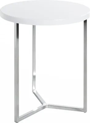 Produktbild von HAKU Beistelltisch chrom, weiß - MDF, Metall, B/H/T: 45x54x45 cm