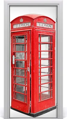 Produktbild von Tulup Türaufkleber 95x205 cm Dekorative Aufkleber Selbstklebend Wasserdichte Tapete Abnehmbar Schlafzimmer Wohnzimmer Wohnkultur - Telefonzelle