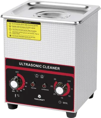 Produktbild von TOOLCRAFT USC-200 Ultraschallreiniger Schmuck, Bürobedarf, Werkstatt 160 W 2 l mit Heizung, mit Reinigungskorb