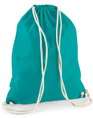 Produktbild von Westford Mill W110 | Baumwoll Gymsac / Turnbeutel | 37 x 46 cm - Farbe: Emerald - Größe: 37 x 46 cm