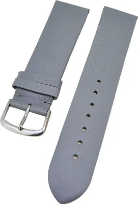 Produktbild von Uhrenarmband weiches Kalbslederband Hellgrau ohne Naht 22mm