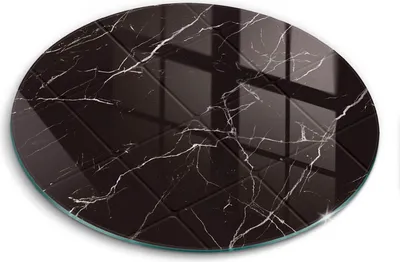 Produktbild von Glasschneideplatte - Herdabdeckplatte - fi40 cm -Schneidebrett - Spritzschutz - Marmorfliesen