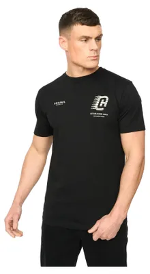 Produktbild von Crosshatch - "Morville" T-Shirt für Herren, Baumwolle BG2554 (L) (Schwarz)