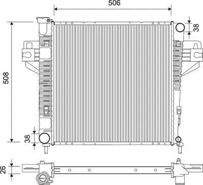 Produktbild von VALEO 735222 Kühler Wasserkühler Motorkühler für JEEP CHEROKEE (KJ)