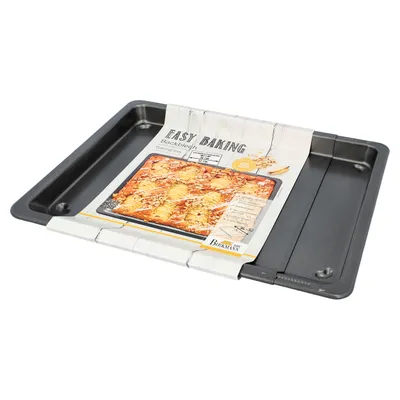 Obrázok produktu pre Birkmann Easy Baking Plech na pečenie nastaviteľný, plech do rúry, plech na pečenie, plech na pečenie na sporáku, uhlíková oceľ, 36 x 33 cm, 881303