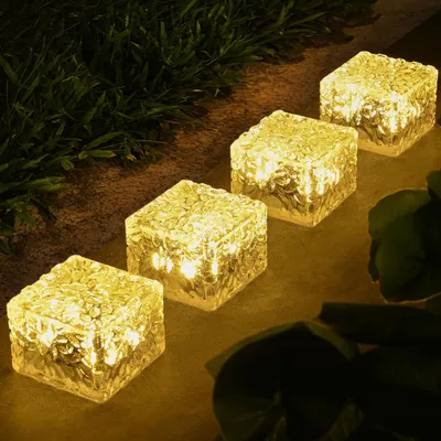 Productafbeelding van Zonnelampen voor buiten, 4 stuks, led-vloerverlichting, tuinverlichting