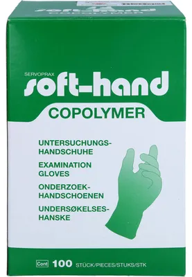 Image de Gants jetables copolymère stériles taille M, 100 pces