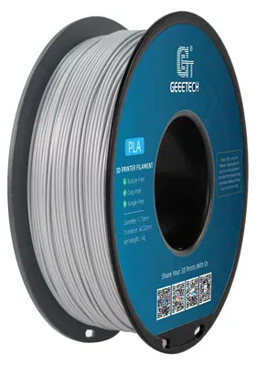 Zdjęcie produktu dla Filament do drukarek 3D – PLA 1,75 mm – szpula 1 kg – tolerancja wymiarowa ±0,03 mm – do technologii FDM/FFF – szary