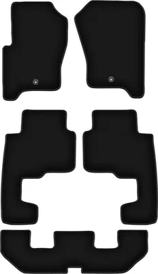 Zdjęcie produktu dla Dywaniki welurowe do Land Rover Discovery III Suv 7os (2004-2009) - czarne dywaniki samochodowe BASIC komplet (5 szt.)