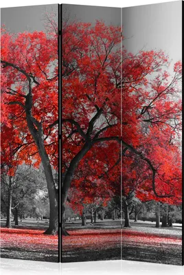 Zdjęcie produktu dla Parawan jednostronny Pejzaże 135x172 cm 3-częściowy brązowy