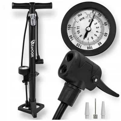 Produktbild von Zandor Fahrradpumpe Standpumpe mit Manometer 11 Bar Universalventil Zubehör