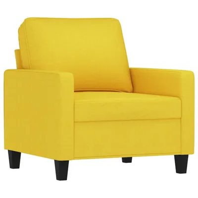 Zdjęcie produktu dla Fotel, jasnożółty, 60 cm, obity tkaniną