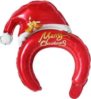 Produktbild von Folienballon Weihnachtsmütze Stirnband 32x33cm