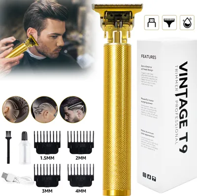 Produktbild von Gold Profi Haarschneider Haarschneidemaschine, Bart Trimmer Rasierer Hair Clipper USB, Schnurlose Hair Clipper für Herren Bart Trimmer Rasierer
