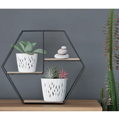 Produktbild von 2x Blumentopf + Einsatz Pflanztopf Übertopf Pflanzkübel Sandy Rund Weiß