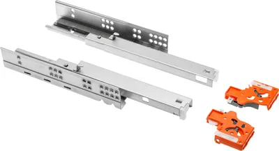 Produktbild von GTV Unterflurführung 0FPO Schubladenschienen Vollauszüge Schubladenauszüge - 300 mm - Verzinkt - Push-to-Open Schienensystem - Slide Montageführung absenken - Belastbar bis 25 Kg - 1 Set = 2 Stück