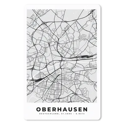 Produktbild von MuchoWow® Mauspad Mousepad Deutschland - Karte - Oberhausen - Stadtplan 18x27 cm - Mousepads - Maus Mat - Pad - Mausunterlage