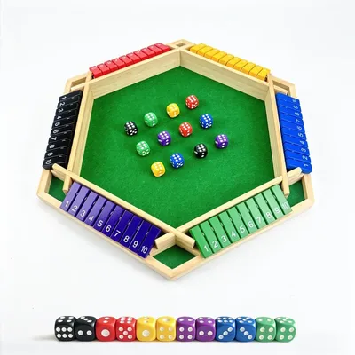 Produktbild von Dobbelspiel – "Shut the Box" – Holzspiel – Für 2 bis 6 Spieler – Mit Würfeln