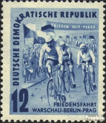 Produktbild von Briefmarken DDR 1952 Mi 307 (kompl.Ausg.) gestempelt Internationale Radfernfahrt für den Frieden