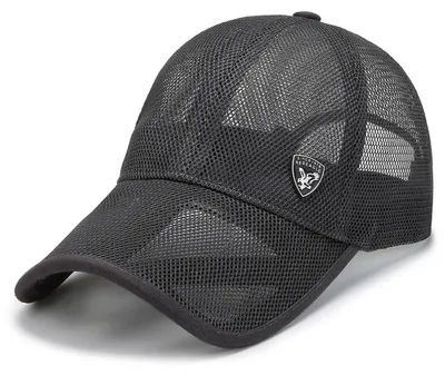 Productafbeelding van INF Zonnebeschermende Baseballpet — Lichtgewicht Ademend Polyester met UV-bescherming voor Vissen en Buitensport Donker grijs