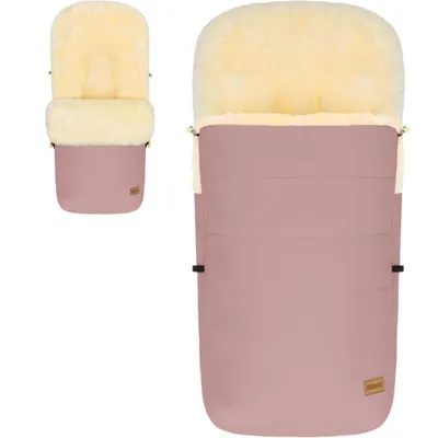 Produktbild von Fillikid Winterfußsack Lammfellfußsack für Kinderwagen Buggy Jogger Kinder Fußsack (Rosa)