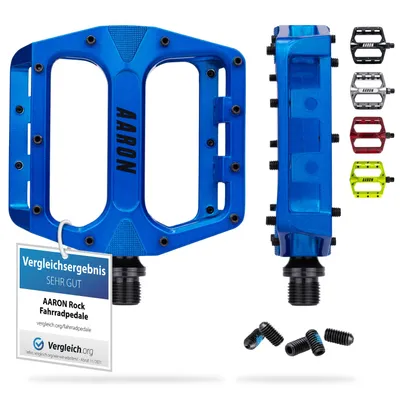 Produktbild von AARON Rock MTB Pedale Blau | Mountainbike Fahrradpedale 9/16"