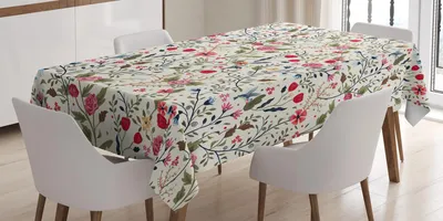 Zdjęcie produktu dla ABAKUHAUS Obrus w kwiaty, kwiatowa kompozycja z amarylisami, tulipanami, różami i fiołkami, żywy, radosny wzór natury, 140 x 240 cm, wielokolorowy