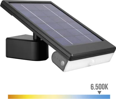 Image de Applique Solaire Led Noire éclairage Autonome Puissant Avec Détection - Edm
