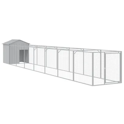 Obrázek produktu pro Psí bouda se střechou světle šedá 117 x 813 x 123 cm ocel