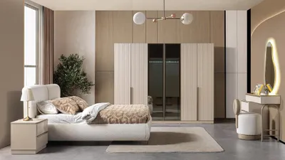 Immagine prodotto di Comodino doppio, armadio, cassettiera, stile moderno, colore bianco, nuovo