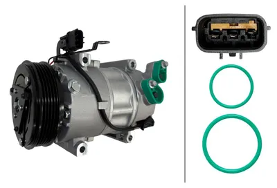 Produktbild von HELLA 8FK 366 202-191 6VS09ec Klimaanlage Klimakompressor PAG 46 YF R134a R1234yf für HYUNDAI i10 (IA) i10 Stufenheck