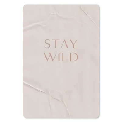 Produktbild von MuchoWow® Mauspad Mousepad Zitate - Text - Wild bleiben 18x27 cm - Mousepads - Maus Mat - Pad - Mausunterlage