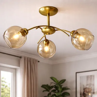 Produktbild von Euro-Lamp Deckenleuchte ELEGANT 3, Gold, Honigfarben, Hersteller