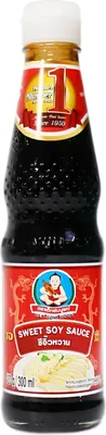 A bottle of sweet soy sauce.