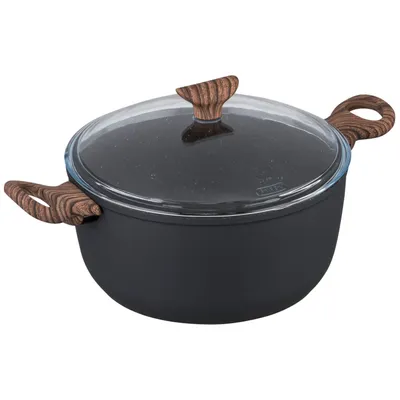 Produktbild von Sambonet RockNRose Fleischtopf schwarz 24cm