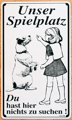 Produktbild von Spaß-Schild - UNSER SPIELPLATZ Du hast hier nichts... - 308853 - 30cm x 51cm - Kinder