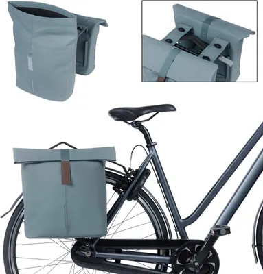 Produktbild von Basil Doppelpacktasche City MIK graphite blue, 12x30x33cm, 28-32ltr