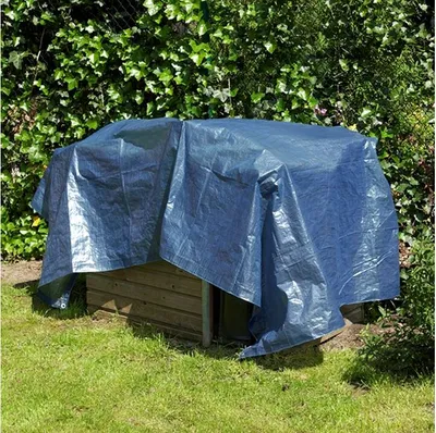 Produktbild von Abdeckplane 4 x 6 m - 70 g/m² - Gewebeplane Zeltplane Garten Plane - Blau - 4 x 6 m (24 m²)