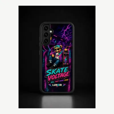 Productafbeelding van Samsung A14 hoesje, telefoonhoesje, beschermhoesje, case met skateboardmotief – LUNØIR ©