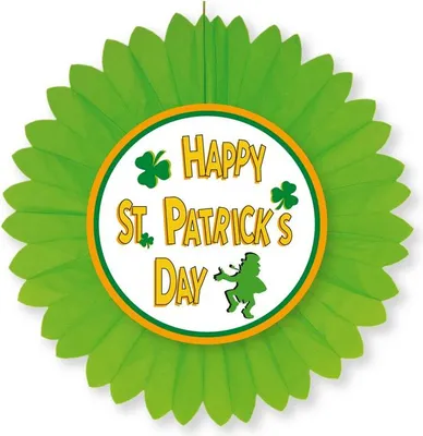 Produktbild von Dekofächer Irland, Happy St. Patricks Day, einseitig, 60 cm