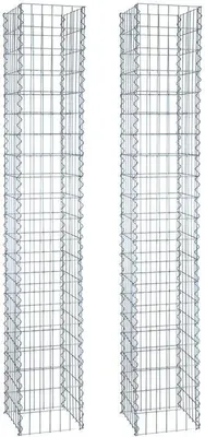 Produktbild von Gabionen-Säule 200cm Höhe 2er 30x30 cm Steinkorb Säulengabione Gabione 4-Eck
