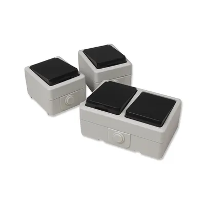 Produktbild von 3-teiliges Feuchtraum-Set McPower "Taff Heizkeller", grau, IP44