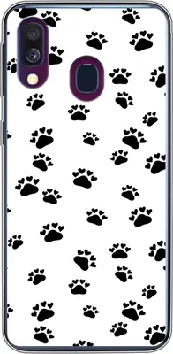 Produktbild von MuchoWow® Handyhülle Schutzhülle Hülle für Telefoonhoesje Samsung Galaxy A40 Muster - Katze - Pfoten - Jungen - Mädchen - Kinder - Kind Silikon Softcase Handy Hülle - Handy-Tasche