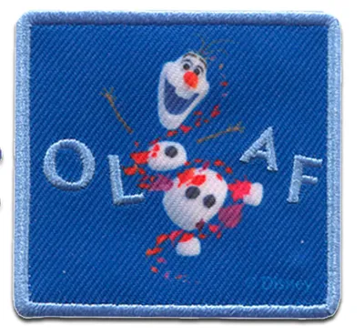 Produktbild von Disney © Frozen 2 Die Eiskönigin 2 Olaf - Aufnäher, Bügelbild, Aufbügler, Applikationen, Patches, Flicken, Größe: 6,2 x 6,2 cm