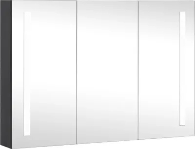 Immagine prodotto di vidaXL Armadio a specchio LED per il bagno 89x14x62 cm